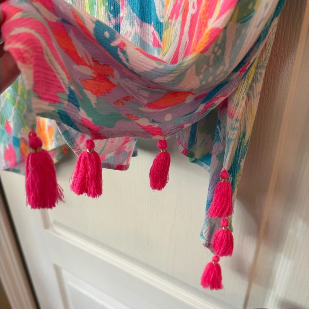 Lilly Pulitzer El Bravo Way Coverup in Sparkling Sands, Size L/XL. - Picture 9 of 12